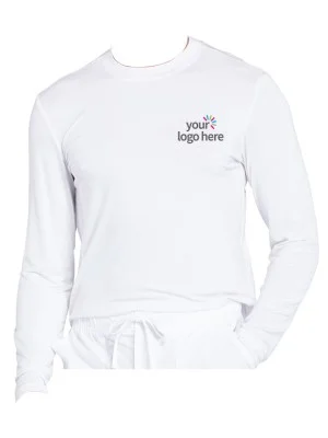 Long Sleeve Underscrub Round Neck T-Shirt White